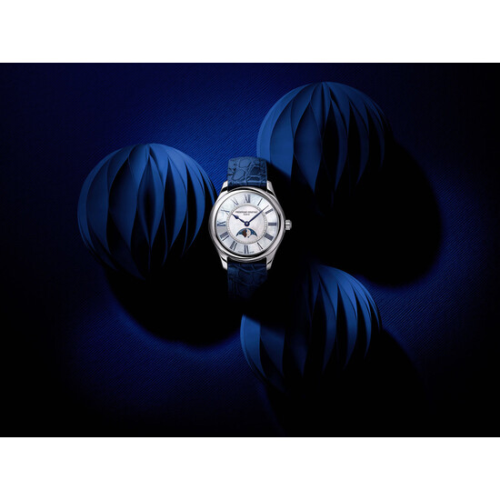 Zegarek damski Frederique Constant Classics Elegance Luna FC-331MPWND3B6, Wersja: niebieska , 5 image