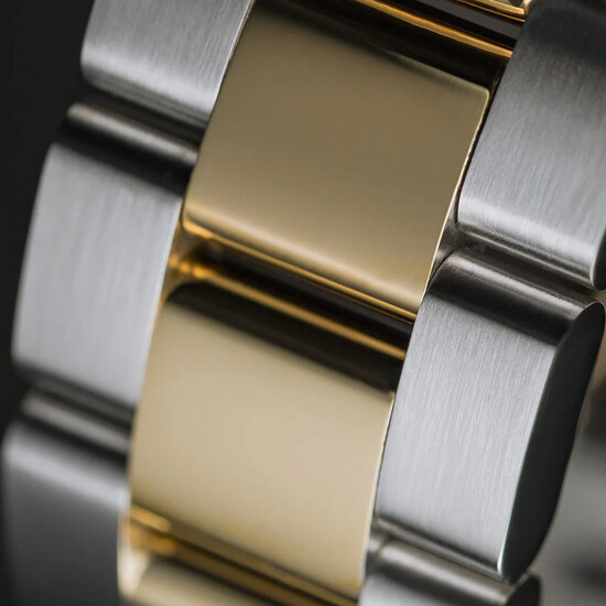 Srebrno złota bransoleta zegarka Davosa