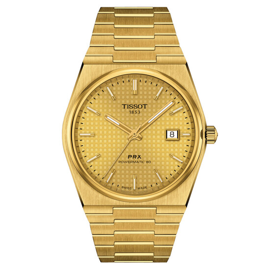 Pozłacany zegarek męski Tissot PRX