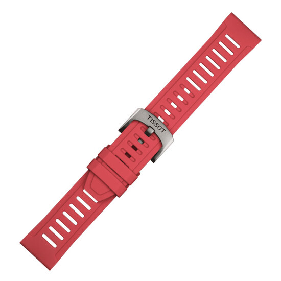 Czerwony silikonowy, gumowy pasek do zegarka Tissot T852.049.247