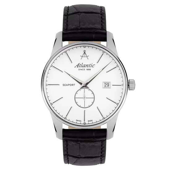 Męski zegarek Atlantic na skórzanym pasku