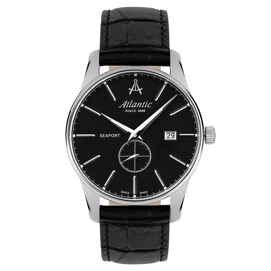 Męski zegarek Atlantic na skórzanym pasku