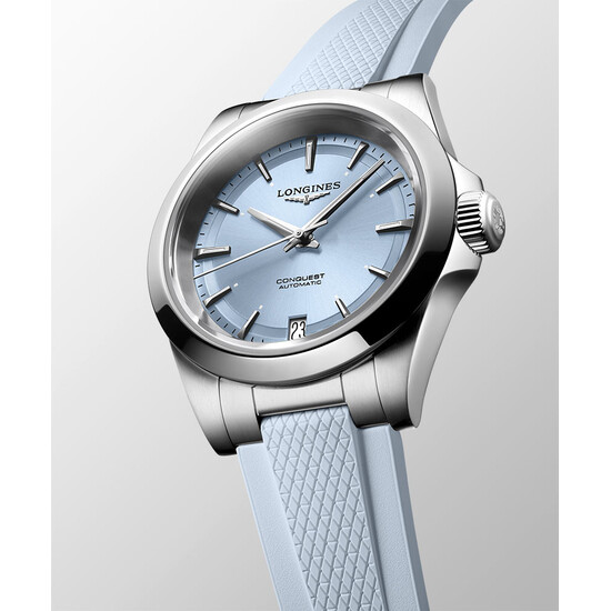 Niebieski zegarek damski Longines