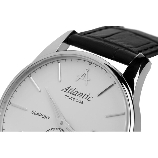 Zegarek Atlantic z białą tarczą