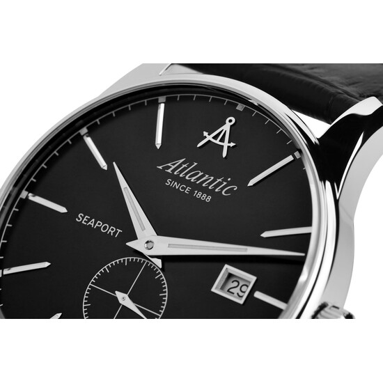 Zegarek Atlantic z czarną tarczą