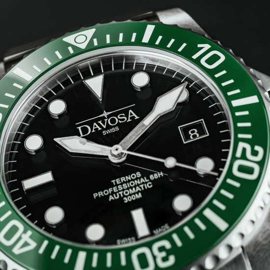Zielona luneta zegarka Davosa