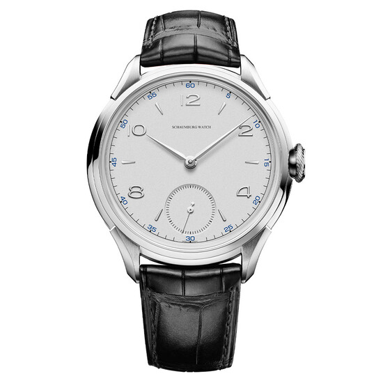 Męski zegarek manufakturowy Schaumburg na skórzanym pasku
