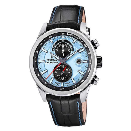 Zegarek męski Festina Chronograph na skórzanym pasku