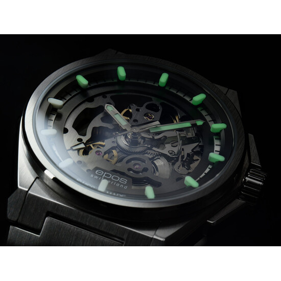 Szkieletowa tarcza zegarka Epos