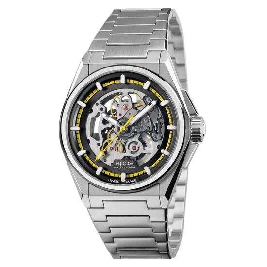 Męski zegarek szkieletowy Epos na bransolecie