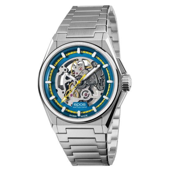Męski zegarek szkieletowy Epos na bransolecie