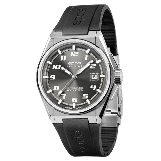 Męski zegarek Epos na gumowym pasku