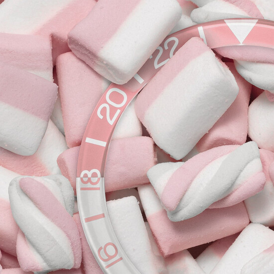 Połowa bezela ze szkła BK7 w słodkim odcieniu pianek marshmallows