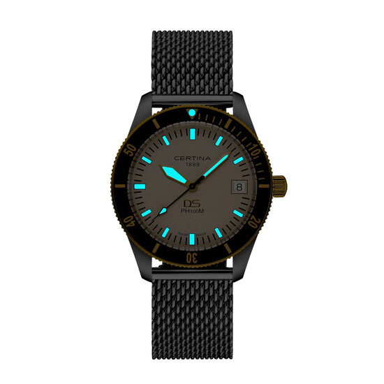 Podświetlona tarcza zegarka Certina