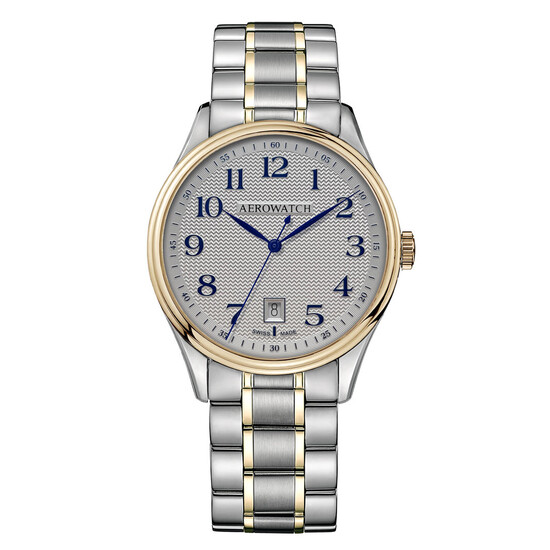 Męski zegarek Aerowatch bicolor na bransolecie