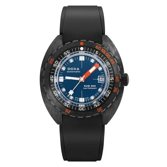 Zegarek nurkowy z niebieską tarczą Doxa SUB 300 Caribbean
