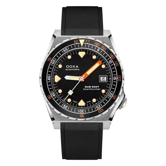 Czarny zegarek nurkowy Doxa