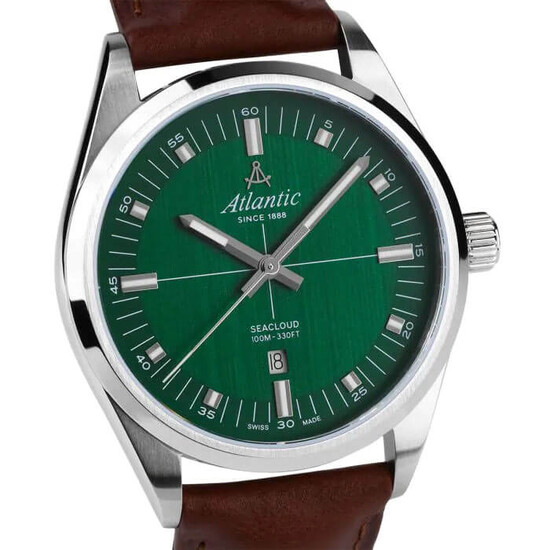 Zegarek Atlantic z zieloną tarczą