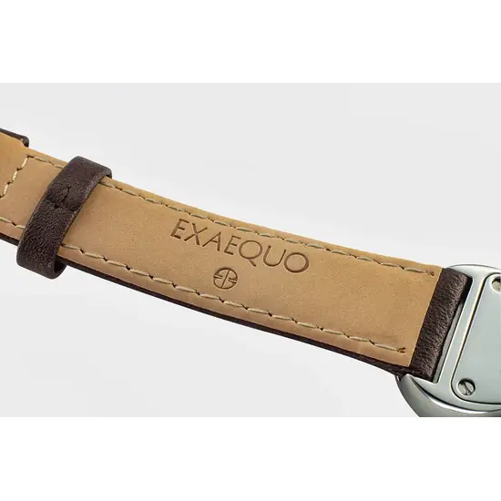 Burgundowy pasek skórzany Exaequo