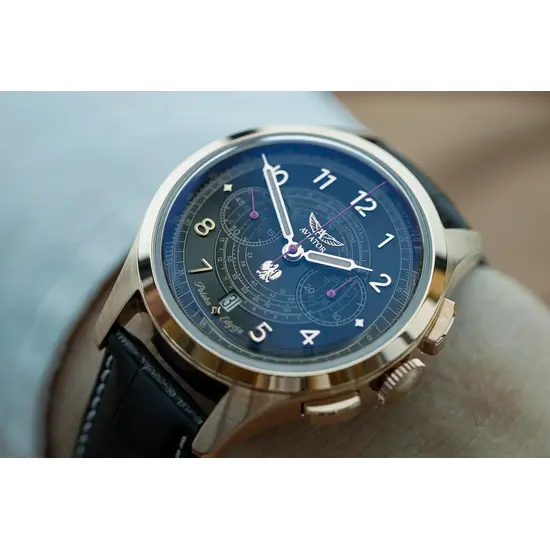 Elegancki zegarek w stylu lotniczym Aviator