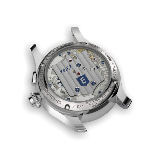 Numerowany dekiel zegarka mechanicznego Eberhard