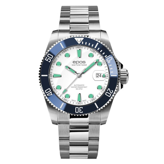 Nurkowy zegarek męski Epos Sportive z klasą szczelności do 500 metrów