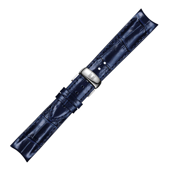 Niebieski pasek Tissot Couturier Lady z zapięciem motylkowym