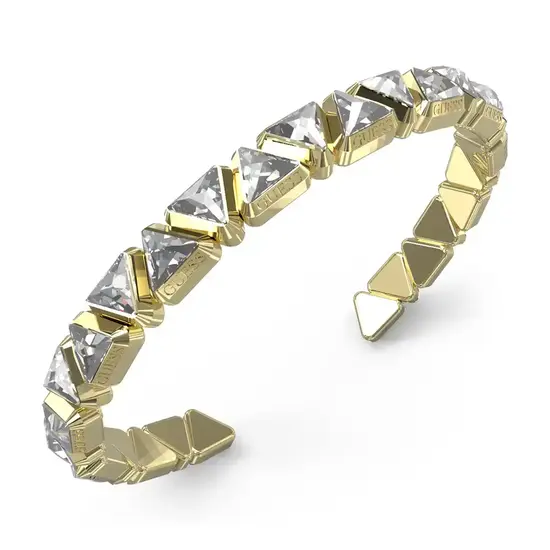 Bransoletka złota sztywna z kryształkami Guess