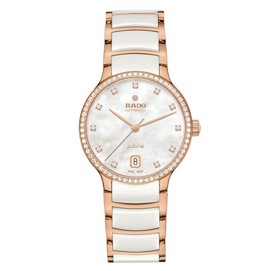 Zegarek damski Rado Centrix Automatic z diamentami i tarczą z masy perłowej