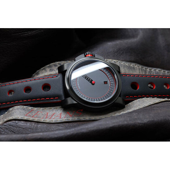 Zegarek Schaumburg na czarnym pasku skórzanym