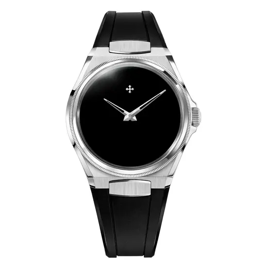 Zegarek męski na czarnym pasku gumowym Venezianico