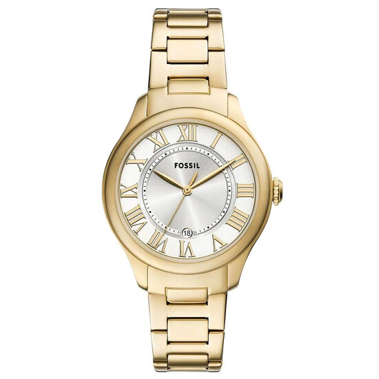 Pozłacany zegarek damski Fossil Gilmore na bransolecie