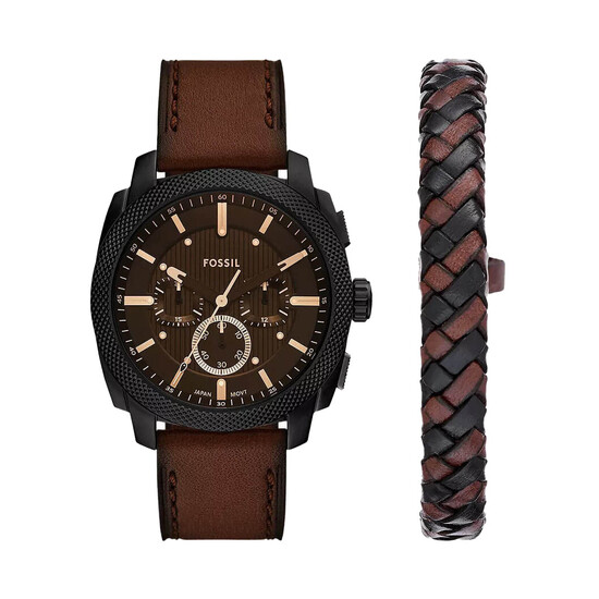 Męski zegarek Fossil Machine z bransoletką w zestawie
