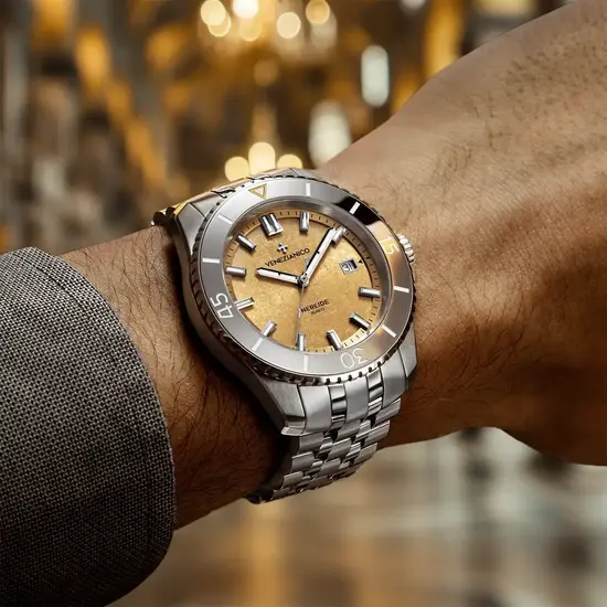 Elegancki zegarek męski na bransolecie Venezianico