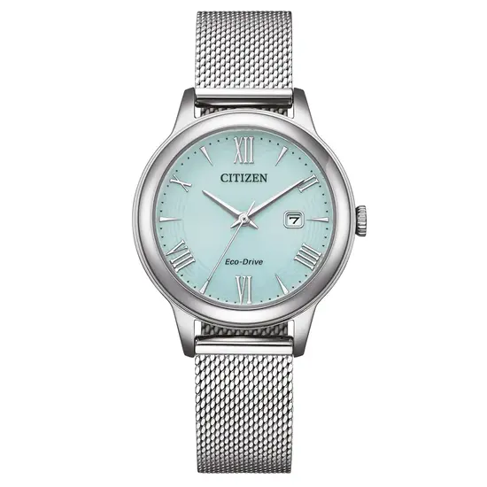 Zegarek damski z turkusową tarczą Citizen Ladies Dress Dazzling EW2621-75M