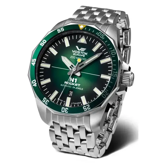 Zegarek typu pilot na bransolecie Vostok Europe N1 Rocket Limited Edition