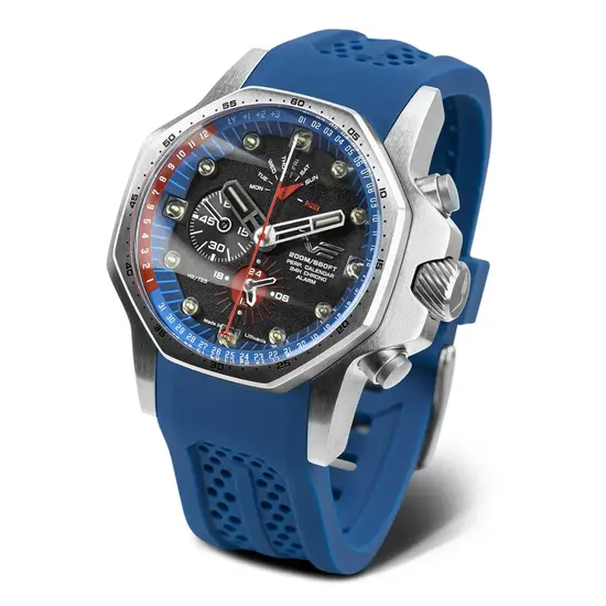 Zegarek męski na niebieskim gumowym pasku Vostok Europe