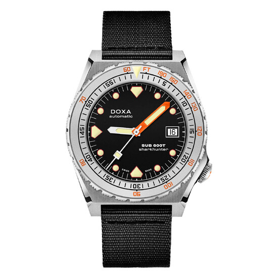 Nurkowy zegarek męski DOXA SUB na czarnym pasku NATO