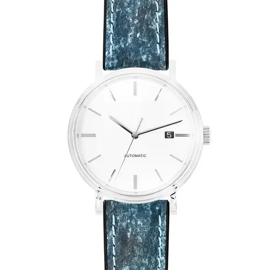 Niebieski pasek do zegarka Hirsch Stone na zegarku