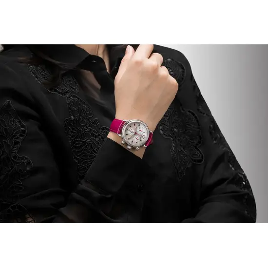 Zegarek Aerowatch Chronolady 1942 Raspberry A 81105 AA04 DIA na ręce