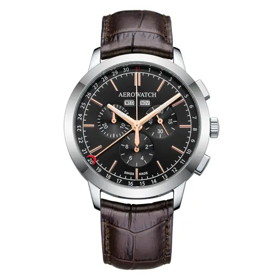 Elegancki zegarek męski Aerowatch Les Grandes Classiques Chrono Quartz A 89992 AA03