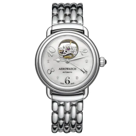 Zegarek damski Aerowatch 1942 Lady Elegance Automatic A 68922 AA04 M na bransolecie