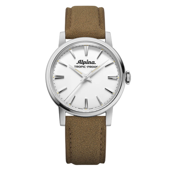 Zegarek Alpina Heritage Tropic-Proof Handwinding na beżowym pasku