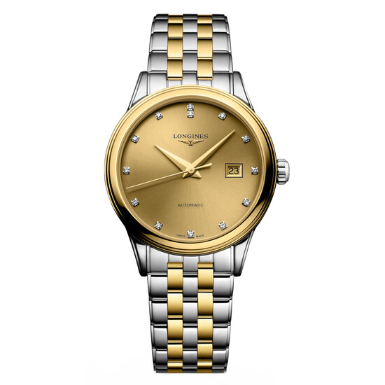 Damski zegarek Longines Flagship Diamonds w kolorze srebrno złotym