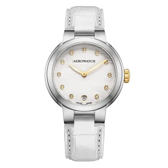 Zegarek damski Aerowatch Harmonie A 42107 BI03 z diamentami