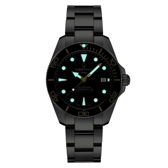 Podświetlona tarcza zegarka Certina