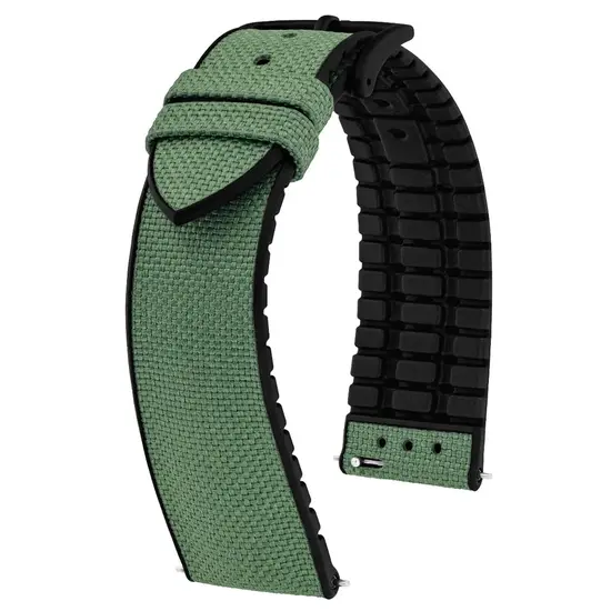 Wodoodporny pasek do zegarka Hirsch Arne kolor zielony 20 mm