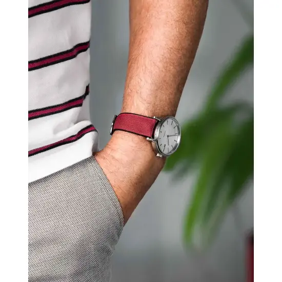 Pasek Hirsch Arne Limited Edition bordowy na ręce