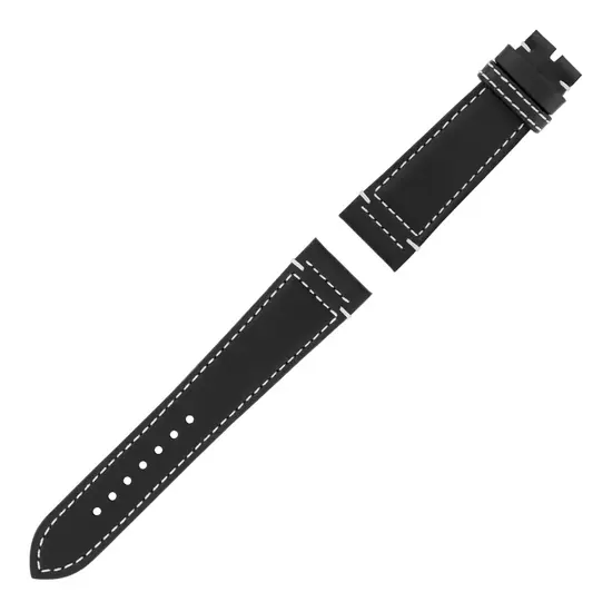 Pasek bez klamerki Breitling 534X, czarny rozmiar 22/18 mm