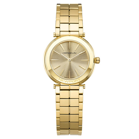 Pozłacany zegarek damski Herbelin na bransolecie